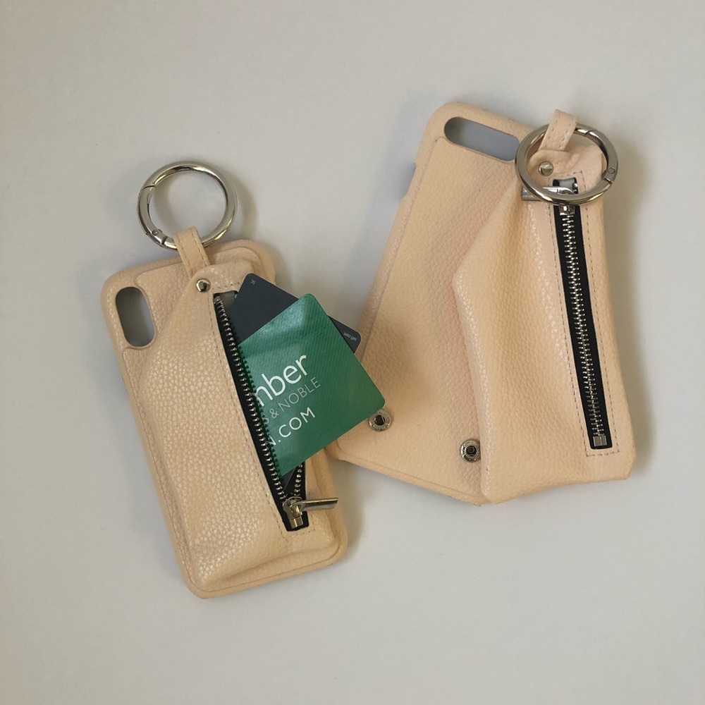 iPhone case with zipper pocket
